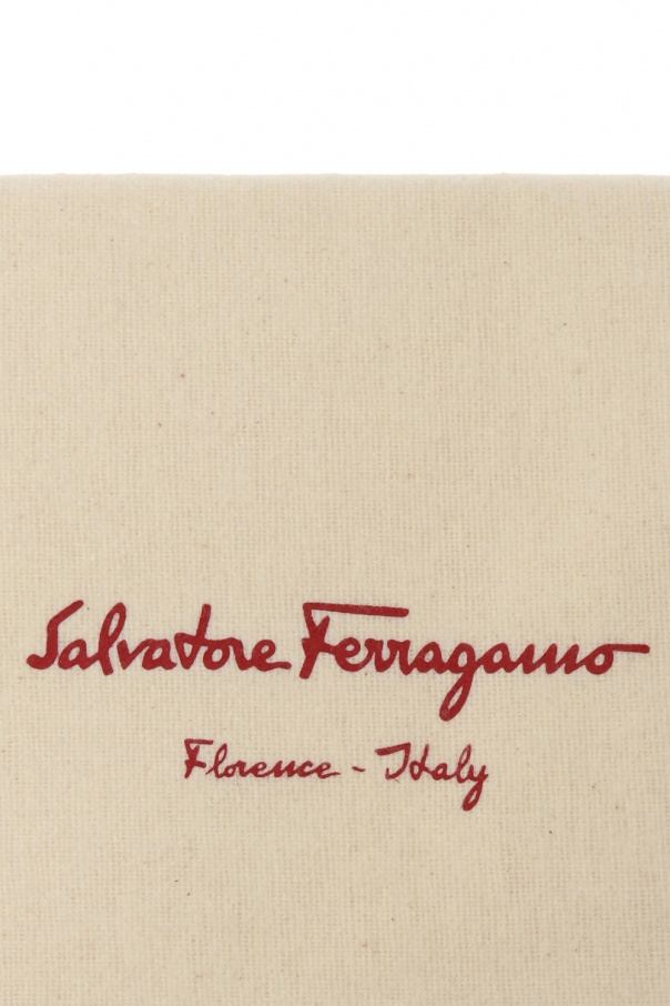 SALVATORE FERRAGAMO LOGO T-SHIRT - IetpShops GB - Cream Shoe shine